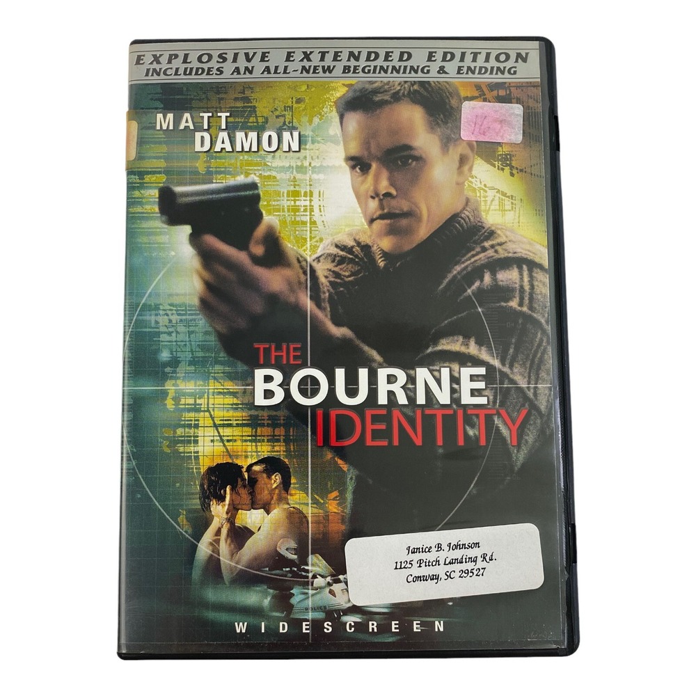 The Bourne Identity (DVD, 2004) Action, Thriller, Matt Damon, Julia Stiles